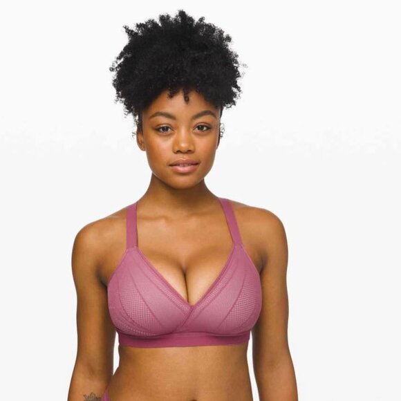 Lululemon Awake Lace Sports Bra Plum/ Smokey Blush - Picture 2 of 4